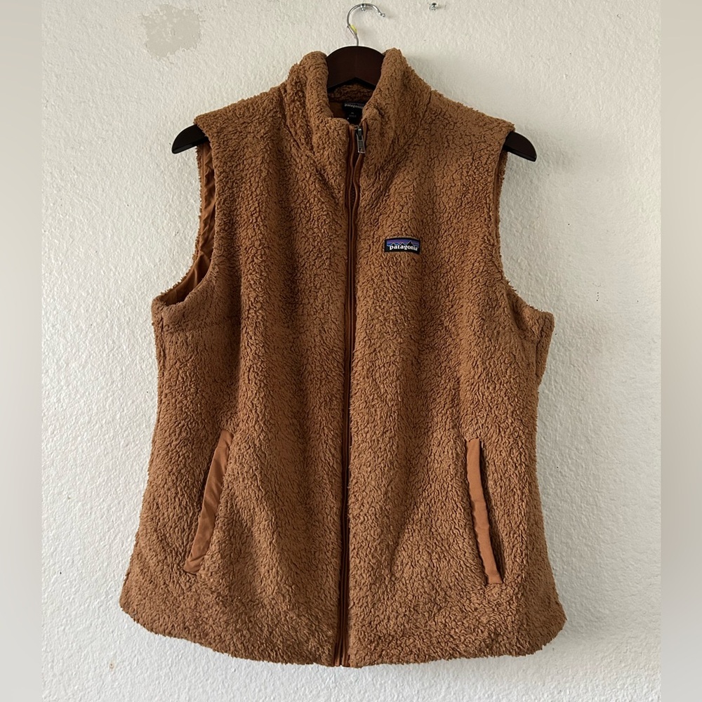 Patagonia Womens Los Gatos Full Zip Fleece Vest Size XL Brown Cozy Gorpcore - Picture 6 of 11